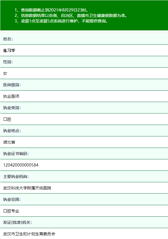 朱習(xí)華醫(yī)生